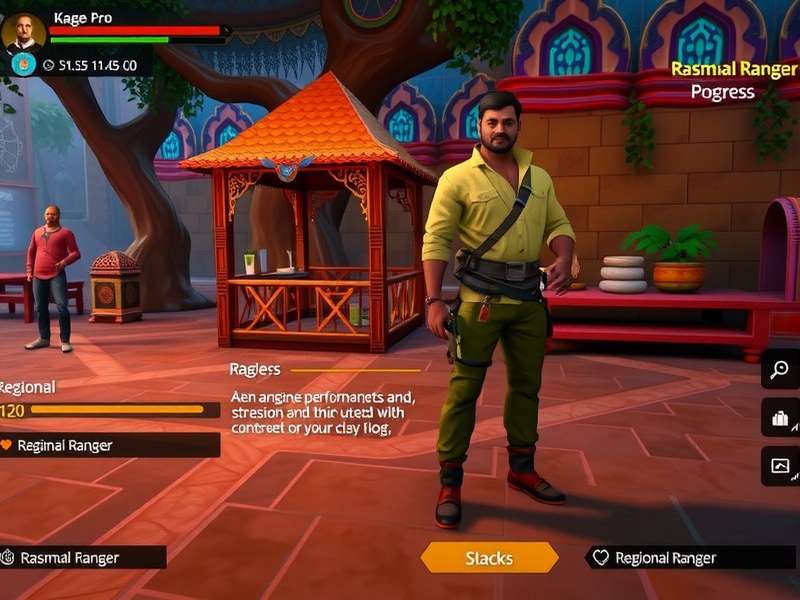 Rasmalai Ranger gameplay screenshot showing character in Indian-inspired environment